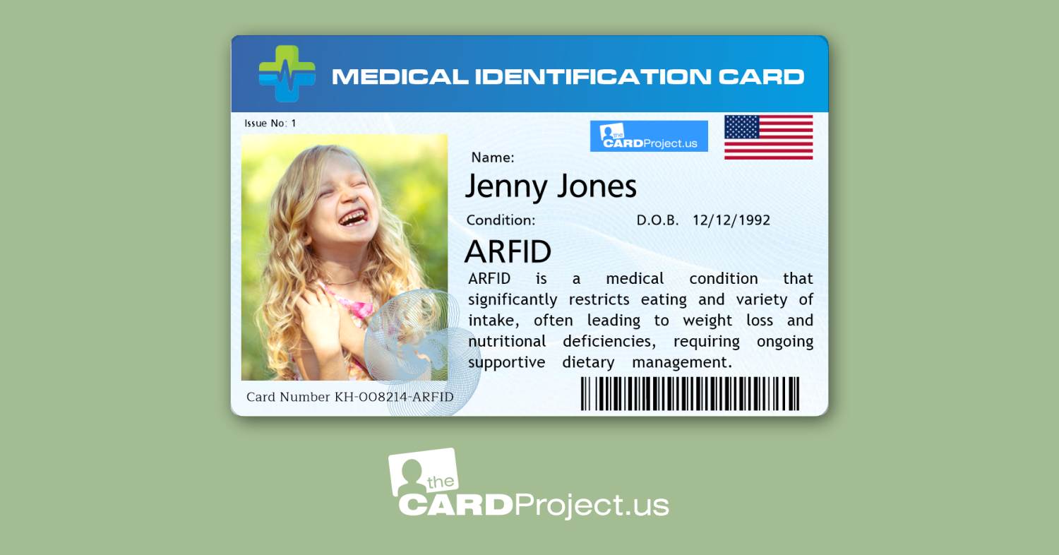 ARFID Premium Medical Card (FRONT)